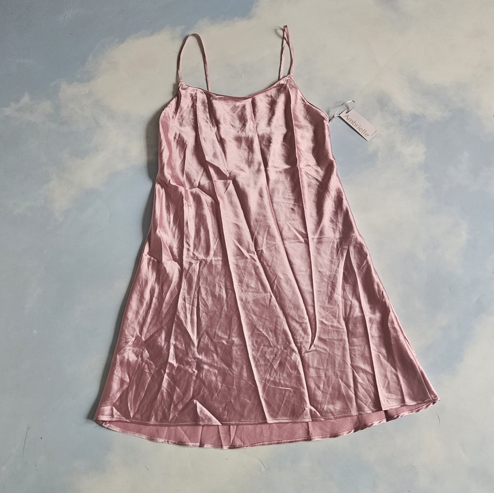 Pink Silk Nightgown Dress Baby Pink Silk Babydoll Dress